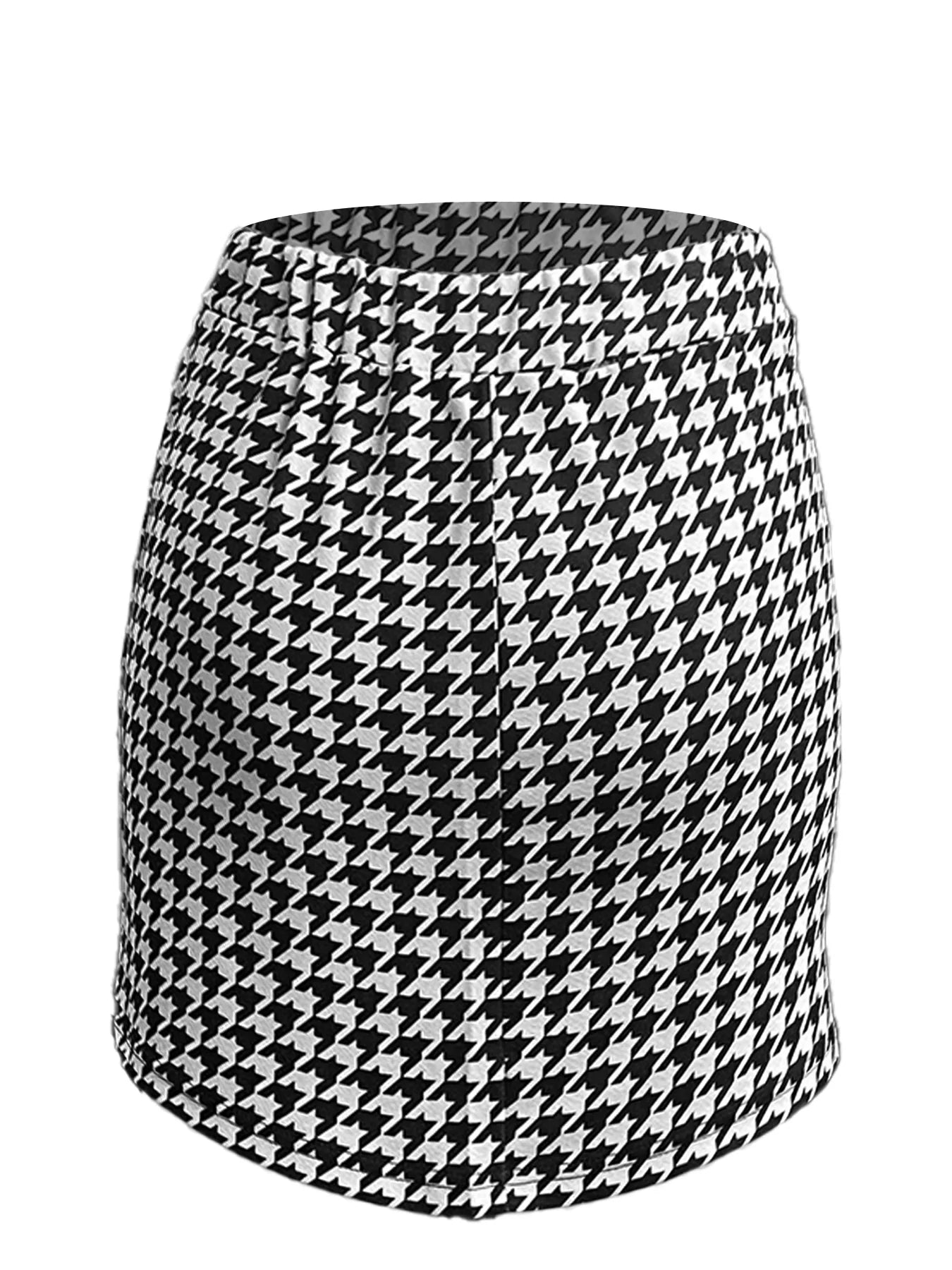 Eleganter Halbrock mit elastischer Taille – Qianniao-Stil Minirock